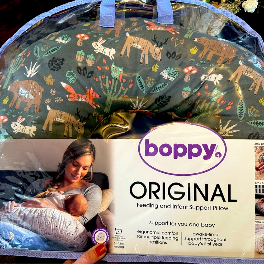 Boppy Nursing Pillow and Positioner- Green Forest Animals
